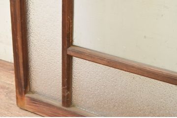 アンティーク建具　大正ロマン　古い木味が魅力的なガラス窓1枚(引き戸、ガラス戸)(R-071252)