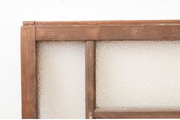 アンティーク建具　大正ロマン　古い木味が魅力的なガラス窓1枚(引き戸、ガラス戸)(R-071252)