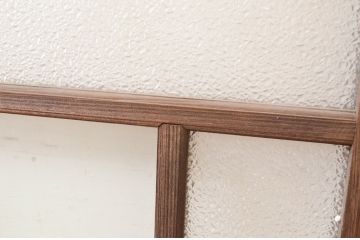 アンティーク建具　大正ロマン　古い木味が魅力的なガラス窓1枚(引き戸、ガラス戸)(R-071252)