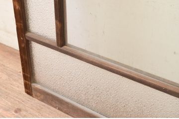 アンティーク建具　大正ロマン　古い木味が魅力的なガラス窓1枚(引き戸、ガラス戸)(R-071252)