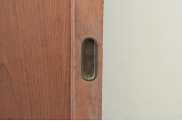 アンティーク建具　杉材　経年を感じさせる木味が魅力の板戸窓2枚セット(引き戸)(R-071255)