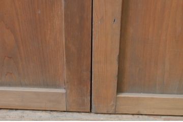 アンティーク建具　杉材　経年を感じさせる木味が魅力の板戸窓2枚セット(引き戸)(R-071255)
