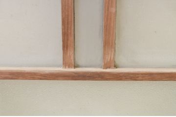 アンティーク建具　大正ロマンな空間を演出するFIX窓1枚(ガラス欄間、明り取り、明かり取り、フィックス、ガラス窓、嵌め殺し)(R-071256)