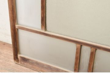 アンティーク建具　大正ロマンな空間を演出するFIX窓1枚(ガラス欄間、明り取り、明かり取り、フィックス、ガラス窓、嵌め殺し)(R-071256)