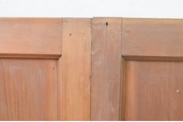 アンティーク建具　杉材　どこか懐かしい雰囲気漂う板戸窓2枚セット(引き戸)(R-071259)