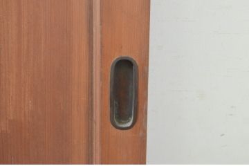アンティーク建具　杉材　どこか懐かしい雰囲気漂う板戸窓2枚セット(引き戸)(R-071259)