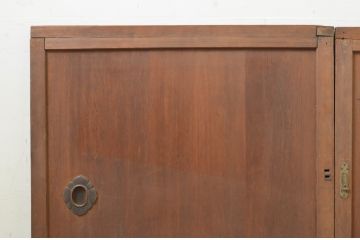 アンティーク建具　杉材　どこか懐かしい雰囲気漂う板戸窓2枚セット(引き戸)(R-071260)