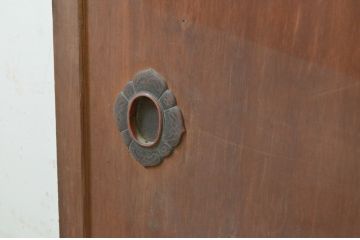 アンティーク建具　杉材　どこか懐かしい雰囲気漂う板戸窓2枚セット(引き戸)(R-071260)