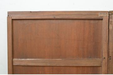 アンティーク建具　杉材　どこか懐かしい雰囲気漂う板戸窓2枚セット(引き戸)(R-071260)