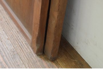 アンティーク建具　杉材　どこか懐かしい雰囲気漂う板戸窓2枚セット(引き戸)(R-071260)