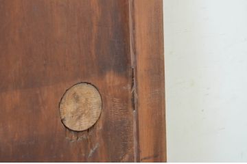 アンティーク建具　杉(スギ)材　どこか懐かしい雰囲気漂う板戸窓2枚セット(引き戸)(R-071261)