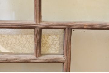 アンティーク建具　大正ロマン　ノスタルジックな雰囲気溢れるガラス窓2枚セット(引き戸、ガラス戸)(R-071263)