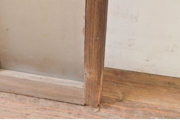 アンティーク建具　大正ロマン　ノスタルジックな雰囲気溢れるガラス窓2枚セット(引き戸、ガラス戸)(R-071263)