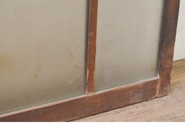 アンティーク建具　大正ロマン　ノスタルジックな雰囲気溢れるガラス窓2枚セット(引き戸、ガラス戸)(R-071263)