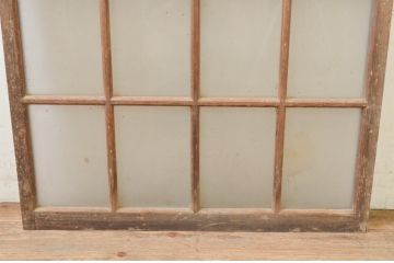 アンティーク建具　レトロな空間作りにおすすめなガラス窓1枚(ガラス扉、嵌め殺し、FIX窓、フィックス)(R-071265)