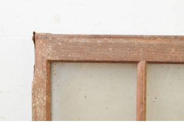 アンティーク建具　レトロな空間作りにおすすめなガラス窓1枚(ガラス扉、嵌め殺し、FIX窓、フィックス)(R-071265)