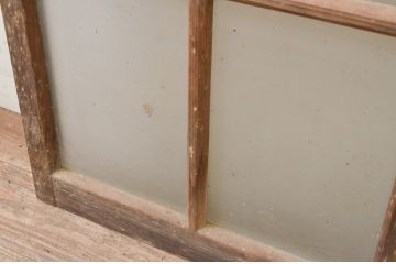アンティーク建具　レトロな空間作りにおすすめなガラス窓1枚(ガラス扉、嵌め殺し、FIX窓、フィックス)(R-071265)