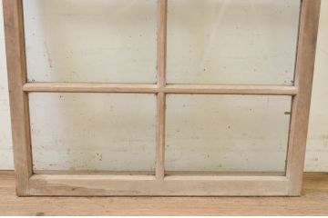 アンティーク建具　経年を感じさせる古い木味が魅力のFIX窓1枚(ガラス窓、嵌め殺し、フィックス)(R-071266)