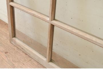アンティーク建具　経年を感じさせる古い木味が魅力のFIX窓1枚(ガラス窓、嵌め殺し、フィックス)(R-071266)