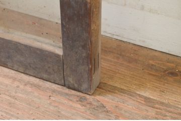アンティーク建具　経年を感じさせる古い木味が魅力のFIX窓1枚(ガラス窓、嵌め殺し、フィックス)(R-071266)