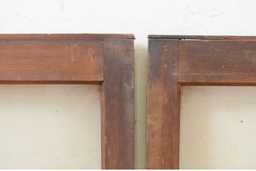アンティーク建具　レトロな空間作りにおすすめなガラス窓2枚セット(引き戸、ガラス戸)(R-071267)