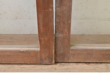 アンティーク建具　レトロな空間作りにおすすめなガラス窓2枚セット(引き戸、ガラス戸)(R-071267)