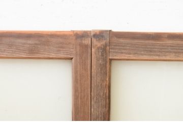 アンティーク建具　大正ロマン　どこか懐かしい雰囲気漂うガラス窓4枚セット(引き戸、ガラス戸)(R-071268)
