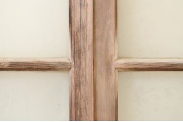 アンティーク建具　大正ロマン　どこか懐かしい雰囲気漂うガラス窓4枚セット(引き戸、ガラス戸)(R-071268)