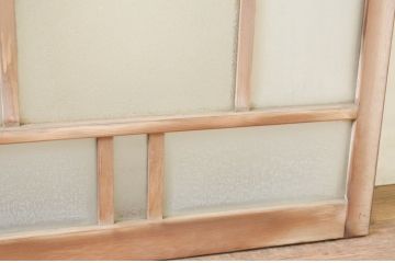 アンティーク建具　大正ロマン　どこか懐かしい雰囲気漂うガラス窓2枚セット(引き戸、ガラス戸)(R-071270)