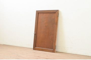 アンティーク建具　総欅(ケヤキ)材　古い木味が趣を醸し出す小扉(ドア)1枚(木製扉、くぐり戸、潜戸、潜り戸)(R-071271)