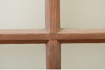 アンティーク建具　大正ロマン　ノスタルジックな雰囲気溢れるガラス窓2枚セット(引き戸、ガラス戸)(R-071273)