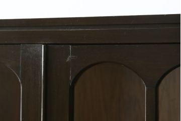 和製アンティーク　シンプルなデザインが使いやすいレトロな本箱(ブックケース、収納棚、戸棚、食器棚、カップボード、飾り棚、キャビネット)(R-071290)