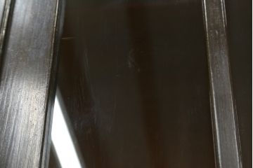 和製アンティーク　シンプルなデザインが使いやすいレトロな本箱(ブックケース、収納棚、戸棚、食器棚、カップボード、飾り棚、キャビネット)(R-071290)