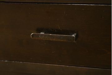 和製アンティーク　シンプルなデザインが使いやすいレトロな本箱(ブックケース、収納棚、戸棚、食器棚、カップボード、飾り棚、キャビネット)(R-071290)