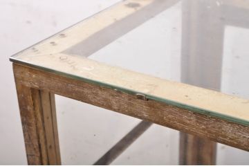 和製アンティーク　ナラ(楢)材　レトロな雰囲気を醸し出すカウンターショーケース(ガラスケース、陳列棚、飾り棚、店舗什器)(R-071292)