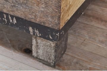和製アンティーク　ナラ(楢)材　レトロな雰囲気を醸し出すカウンターショーケース(ガラスケース、陳列棚、飾り棚、店舗什器)(R-071292)
