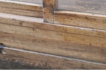 和製アンティーク　ナラ(楢)材　レトロな雰囲気を醸し出すカウンターショーケース(ガラスケース、陳列棚、飾り棚、店舗什器)(R-071292)