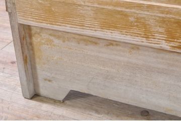 和製アンティーク　木枠　古い木枠がレトロな雰囲気づくりに活躍してくれるパン屋の縦型ガラスケース(ショーケース、飾り棚、陳列棚、店舗什器)(R-071294)
