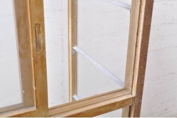和製アンティーク　木枠　古い木枠がレトロな雰囲気づくりに活躍してくれるパン屋の縦型ガラスケース(ショーケース、飾り棚、陳列棚、店舗什器)(R-071294)