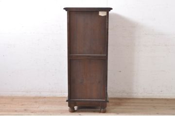 和製ビンテージ　美品　府中家具　高橋工芸　Imperial(インペリアル)　コモード45　落ち着いた佇まいが魅力的な縦型チェスト(サイドチェスト、引き出し、ドロワー、ヴィンテージ)(R-071299)