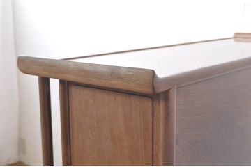 和製ビンテージ　高級品　高村英峰作　総紫檀(シタン)材　シンプルなデザインで取り入れやすい茶棚(収納棚、戸棚、飾り棚、違い棚、ヴィンテージ)(R-071318)