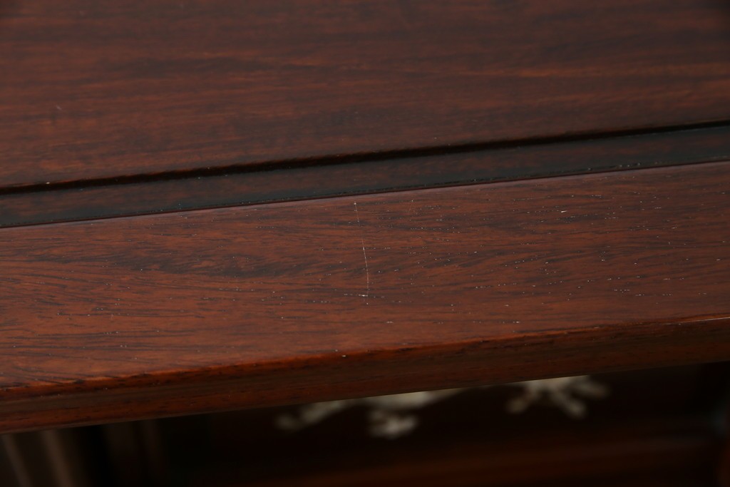 和製アンティーク　高級品!!　花梨(カリン)材　螺鈿(ラデン)　象嵌入り　上質な和の空間作りにおすすめの茶棚　(R-071319)