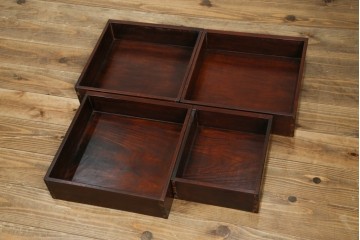 和製アンティーク　高級品!!　花梨(カリン)材　螺鈿(ラデン)　象嵌入り　上質な和の空間作りにおすすめの茶棚　(R-071319)