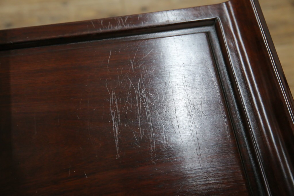 和製アンティーク　高級品!!　花梨(カリン)材　螺鈿(ラデン)　象嵌入り　上質な和の空間作りにおすすめの茶棚　(R-071319)