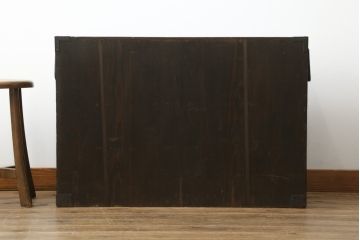 和製アンティーク　デザインとサイズが希少!!　歳月を重ねた趣ある佇まいが魅力的な檜(ヒノキ)材　の関西帳場小箪笥(収納箪笥、整理タンス、帳場箪笥、時代箪笥、引き出し)(R-071331)