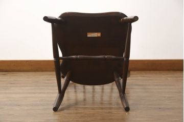 中古　松本民芸家具　シックな佇まいが魅力的な#72型・リーチチェア(ダイニングチェア、ウィンザーチェア、板座チェア、椅子、ウインザーチェア)(R-071347)