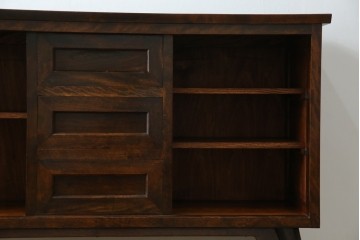 和製ビンテージ　松本民芸家具　和モダンな佇まいが目を引くA型サイドボード　定価約43万7千円　(R-071348)