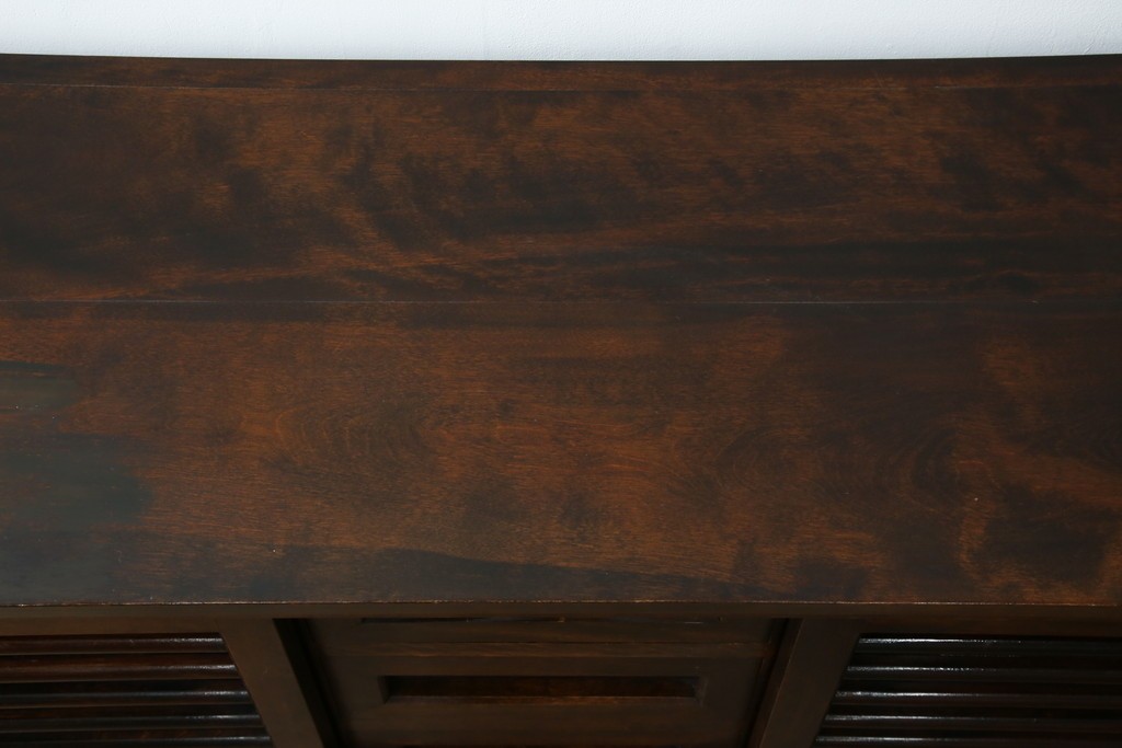 和製ビンテージ　松本民芸家具　和モダンな佇まいが目を引くA型サイドボード　定価約43万7千円　(R-071348)