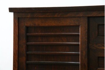 和製ビンテージ　松本民芸家具　和モダンな佇まいが目を引くA型サイドボード　定価約43万7千円　(R-071348)