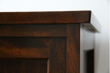 和製ビンテージ　松本民芸家具　和モダンな佇まいが目を引くA型サイドボード　定価約43万7千円　(R-071348)